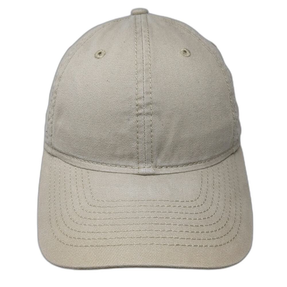 George Baseball Cap Beige One Size Slideback Blank Plain Cotton Twill Buckle Hat